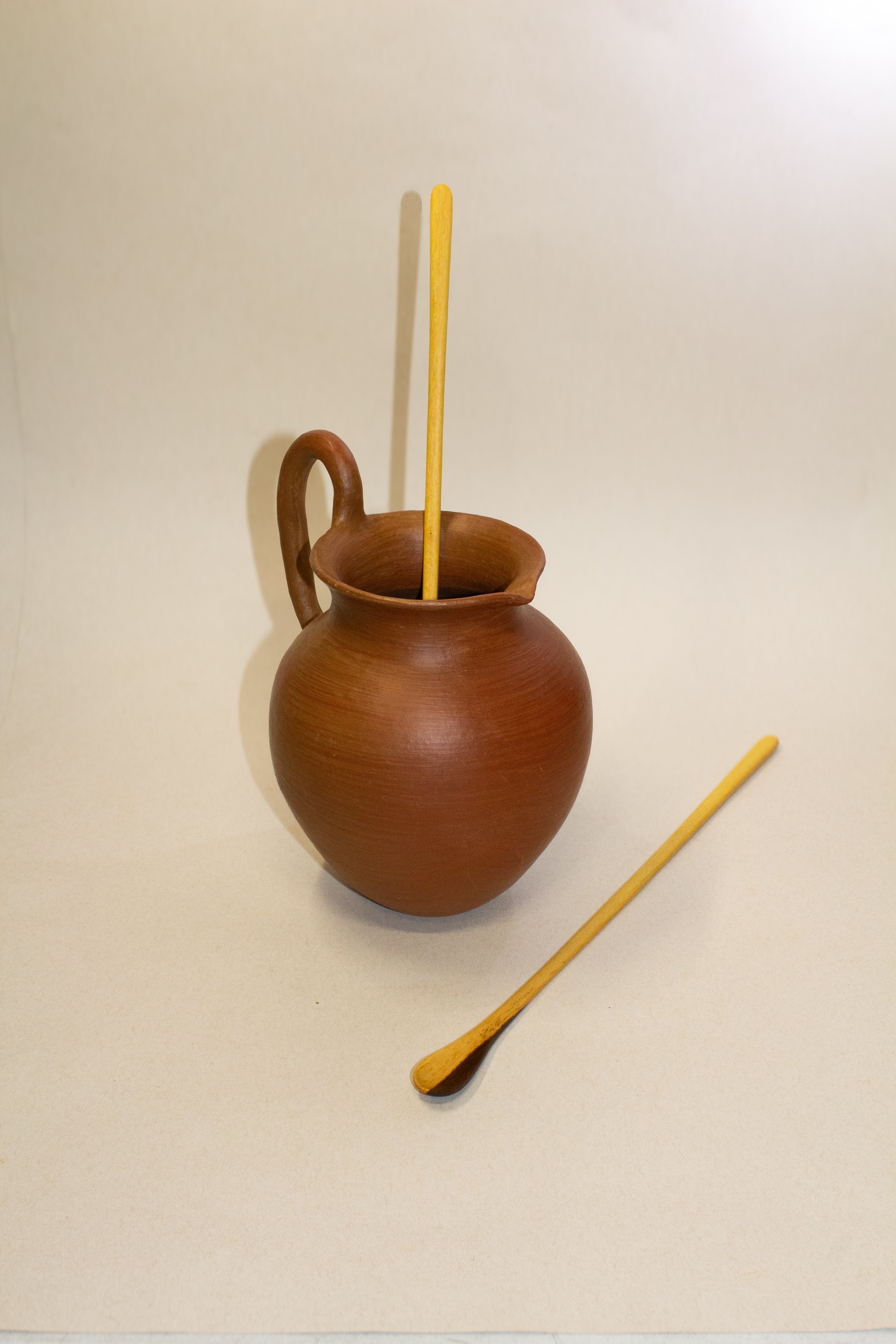 Juego de cucharas mezcladoras para bebidas de madera tropical