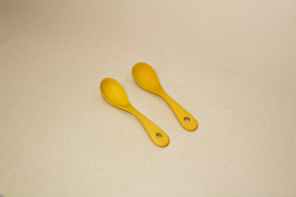 Juego de cucharas salseras de madera tropical