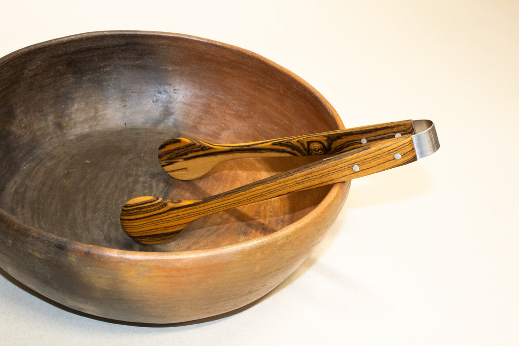 Pinza para ensalada de madera tropical