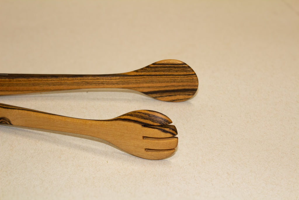 Pinza para ensalada de madera tropical