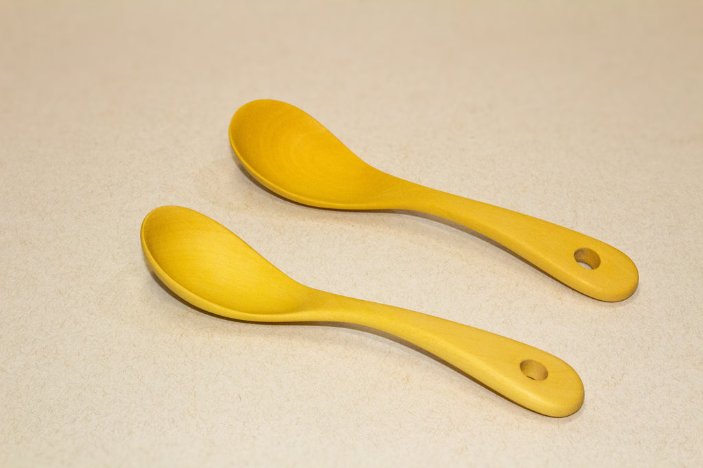 Juego de cucharas salseras de madera tropical