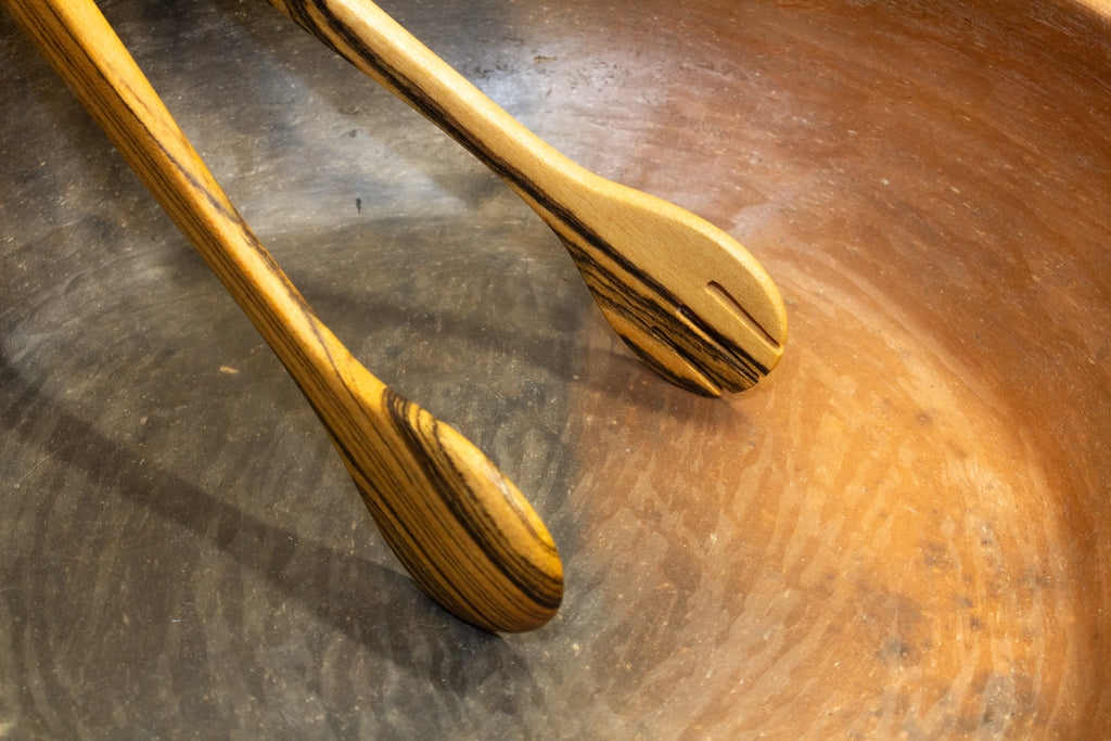 Pinza para ensalada de madera tropical