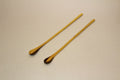 Juego de cucharas mezcladoras para bebidas de madera tropical