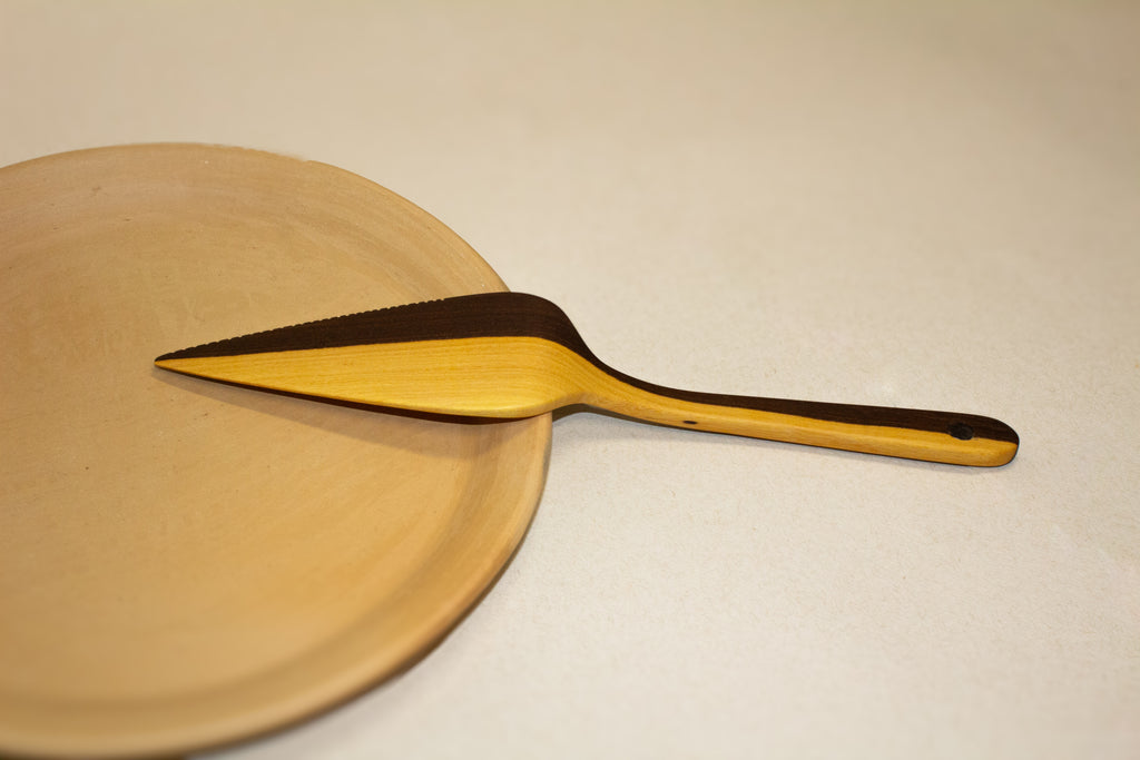 Espatula para pastel de madera tropical