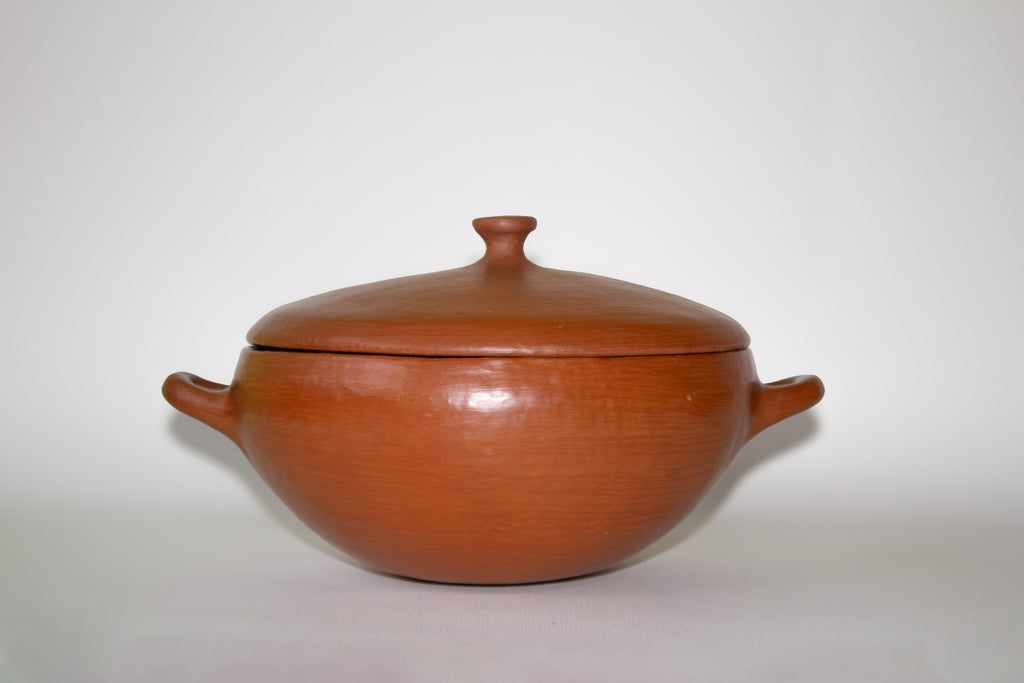 Juego de cazuelas de barro rojo