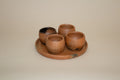 Juego de mezcaleros de barro mixe