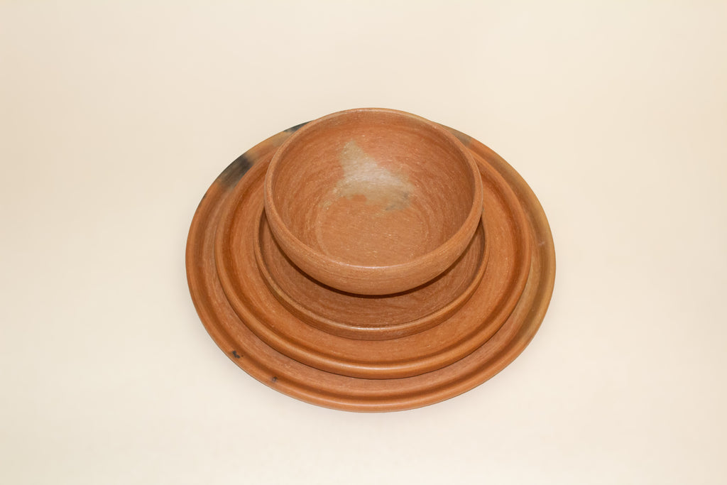Juego de vajilla de barro mixe