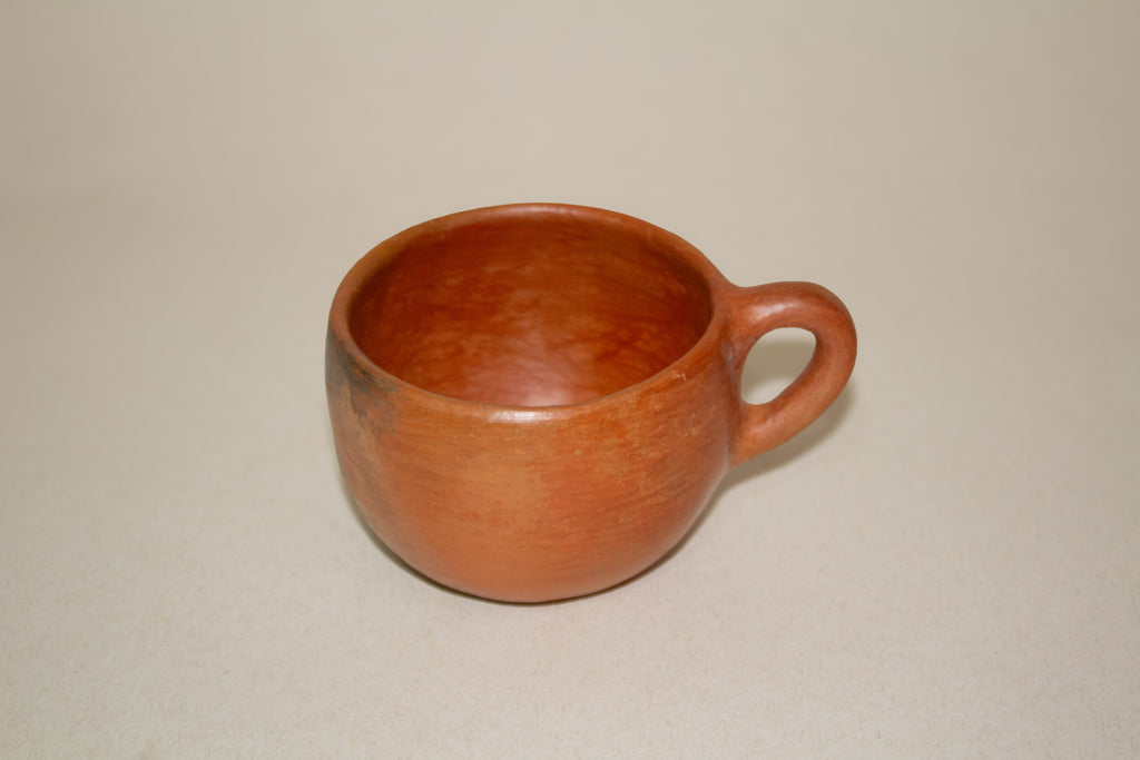 Juego de vajilla de barro naranja